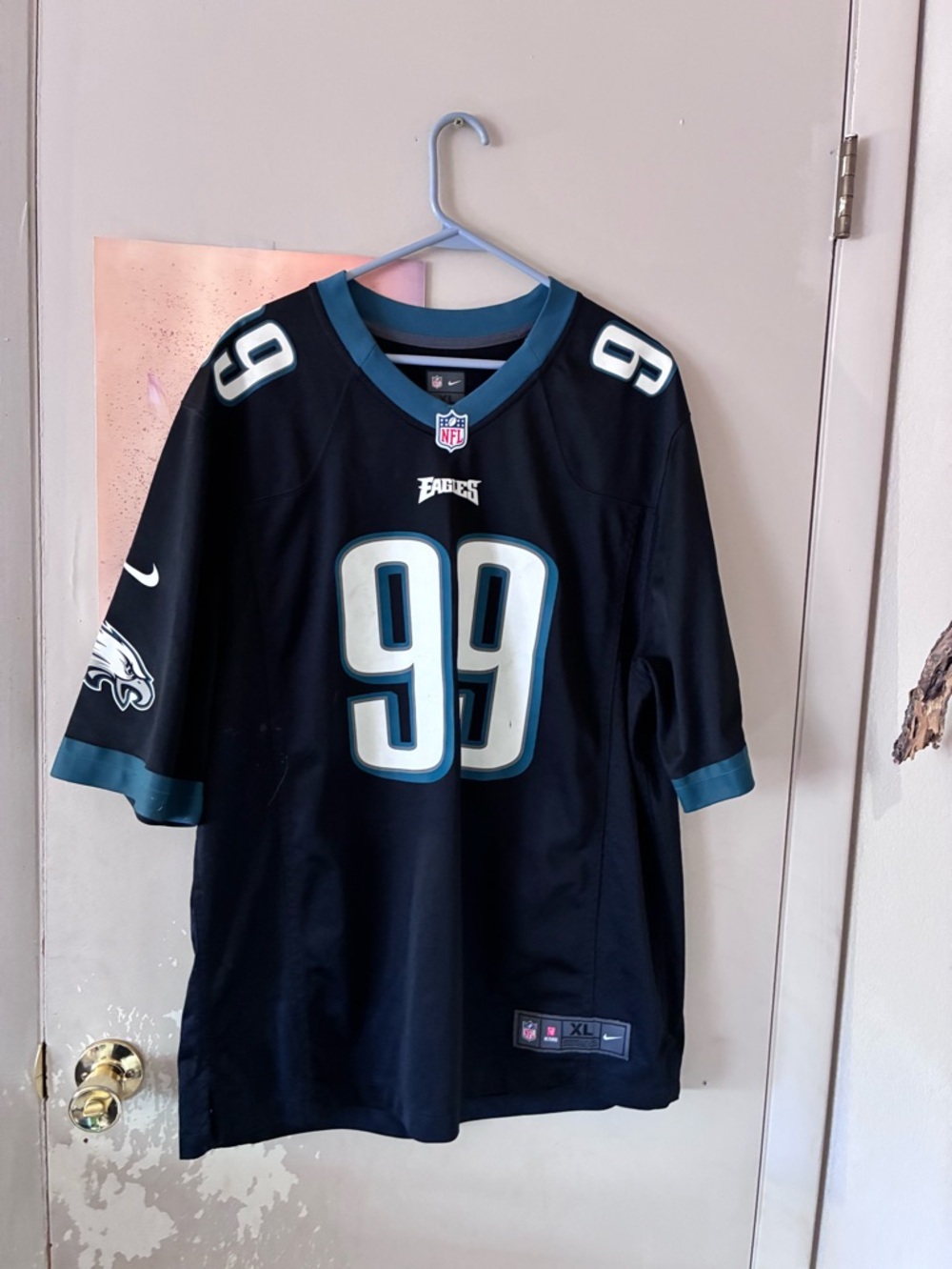 Nike Philadelphia Eagles #99 Jersey in Black/Teal/White